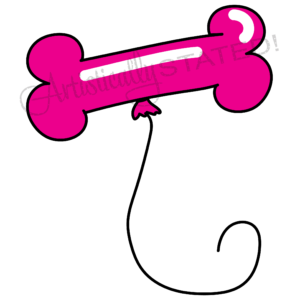 Dog Bone Balloon Pink