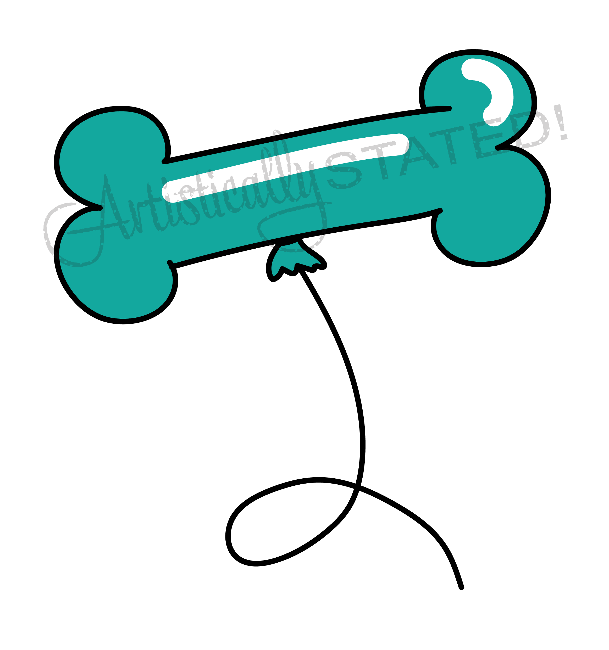Dog Bone Balloon Teal dog-bone-balloon-teal